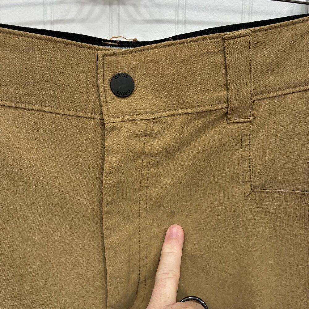 Orvis Men's W34 Brown Performance Stretch Nylon Lightweight Cargo Shorts - Picture 2 of 8